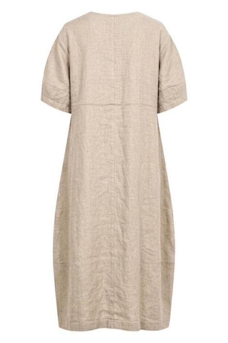 Freequent beige dames jurk | Achteraanzicht