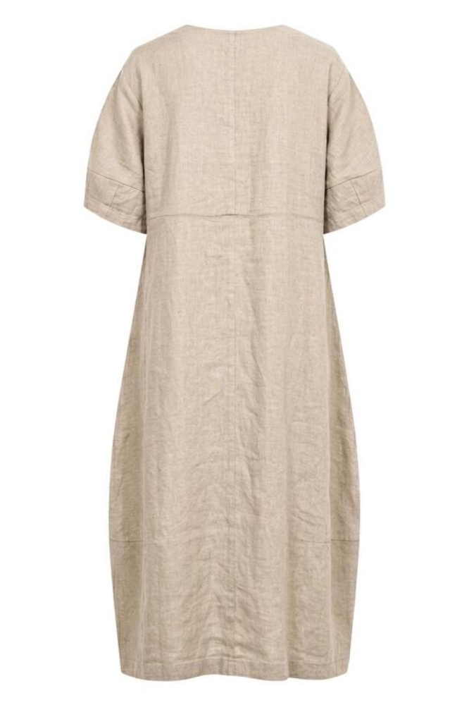Freequent beige dames jurk | Achteraanzicht