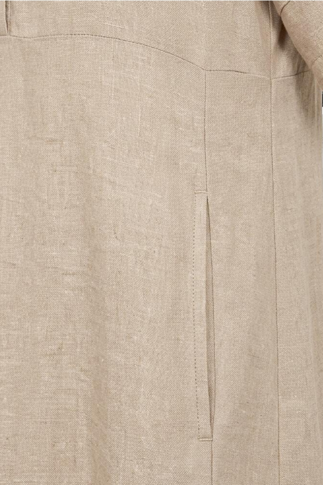 Freequent beige dames jurk | Close up