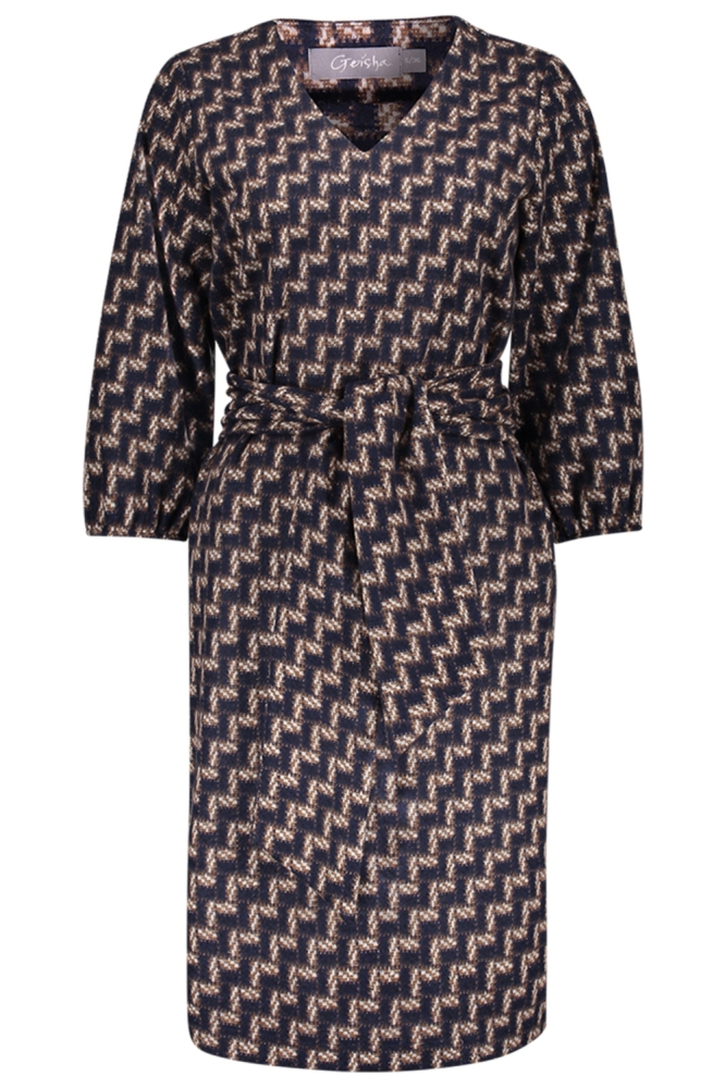 Geisha blauwe dames jurk | Vooraanzicht