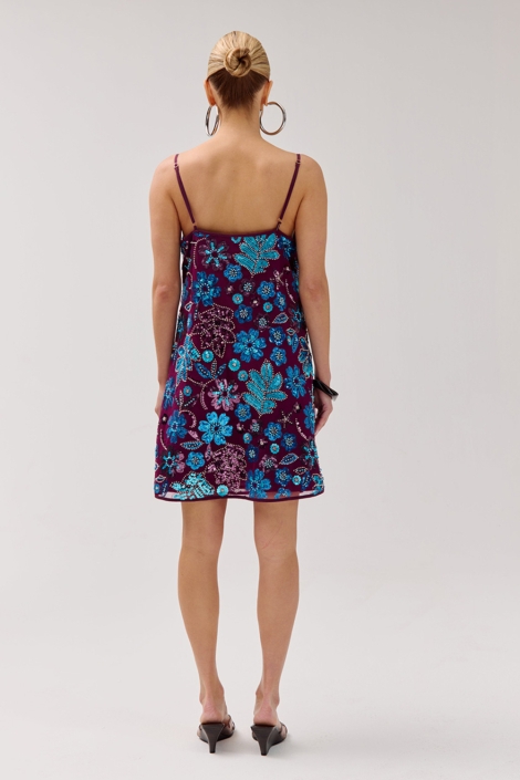 Harper & Yve paarse dames jurk | Model
