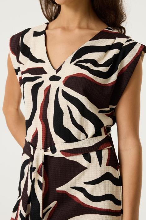 Garcia bruine dames jurk | Kleurstaal