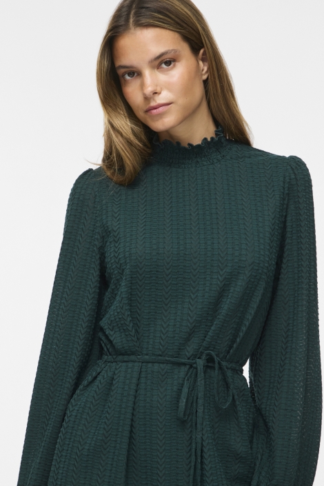 Vila groene dames jurk | Close up
