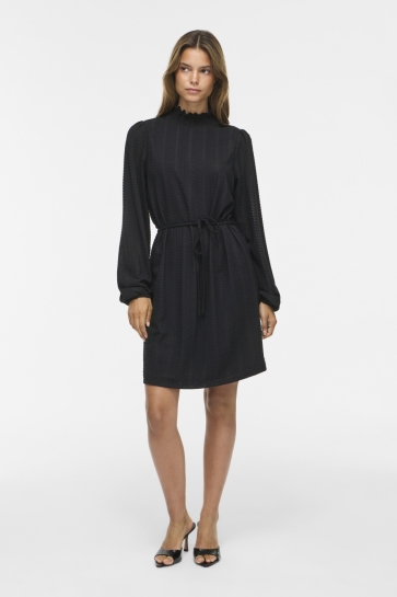 Vila Jurk VILYRI L/S SMOCK DRESS - NOOS 14115806 Black Beauty
