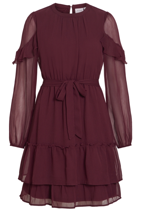 Vila bordeaux dames jurk | Vooraanzicht