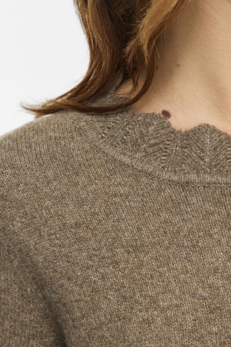 Vila camel dames jurk | Kleurstaal