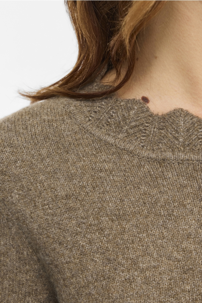 Vila camel dames jurk | Kleurstaal