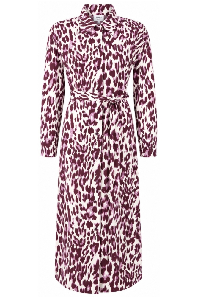 Zoso bordeaux dames jurk | Vooraanzicht