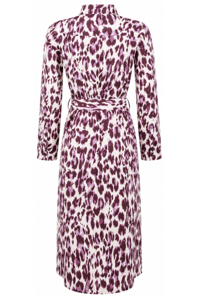 Zoso bordeaux dames jurk | Achteraanzicht