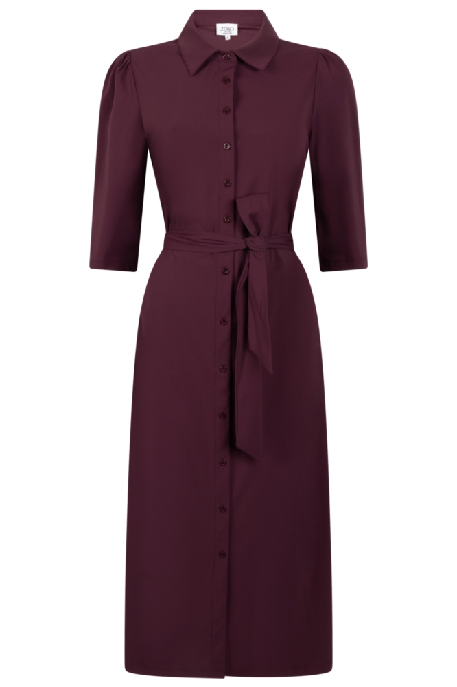 Zoso bordeaux dames jurk | Vooraanzicht
