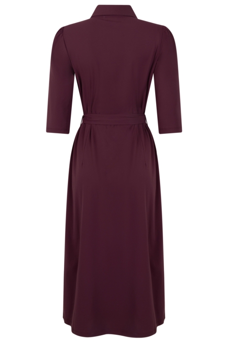 Zoso bordeaux dames jurk | Achteraanzicht