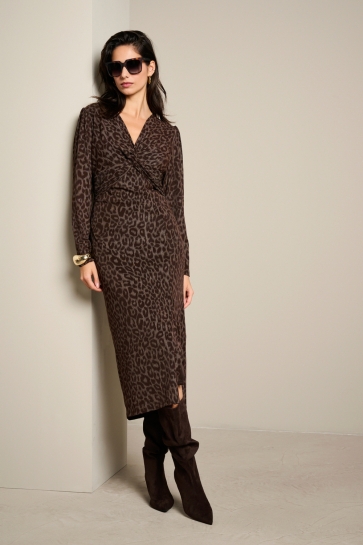 LolaLiza Jurk R ELEONOR 08104689 3717 BROWN CHOCO