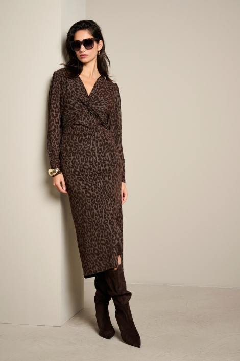 LolaLiza bruine dames jurk | Model