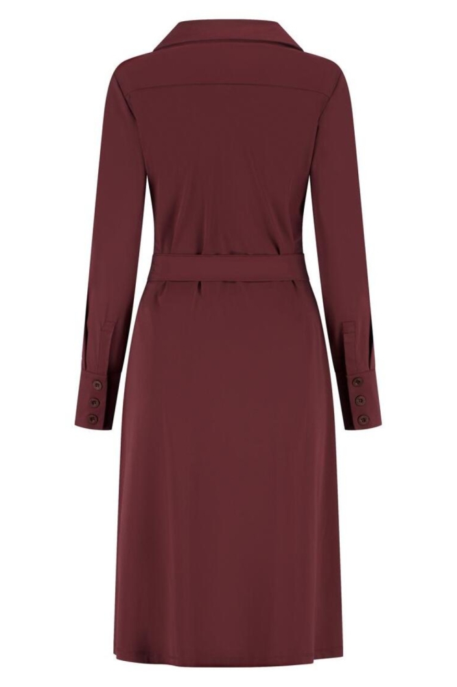 Lady Day bordeaux dames jurk | Achteraanzicht