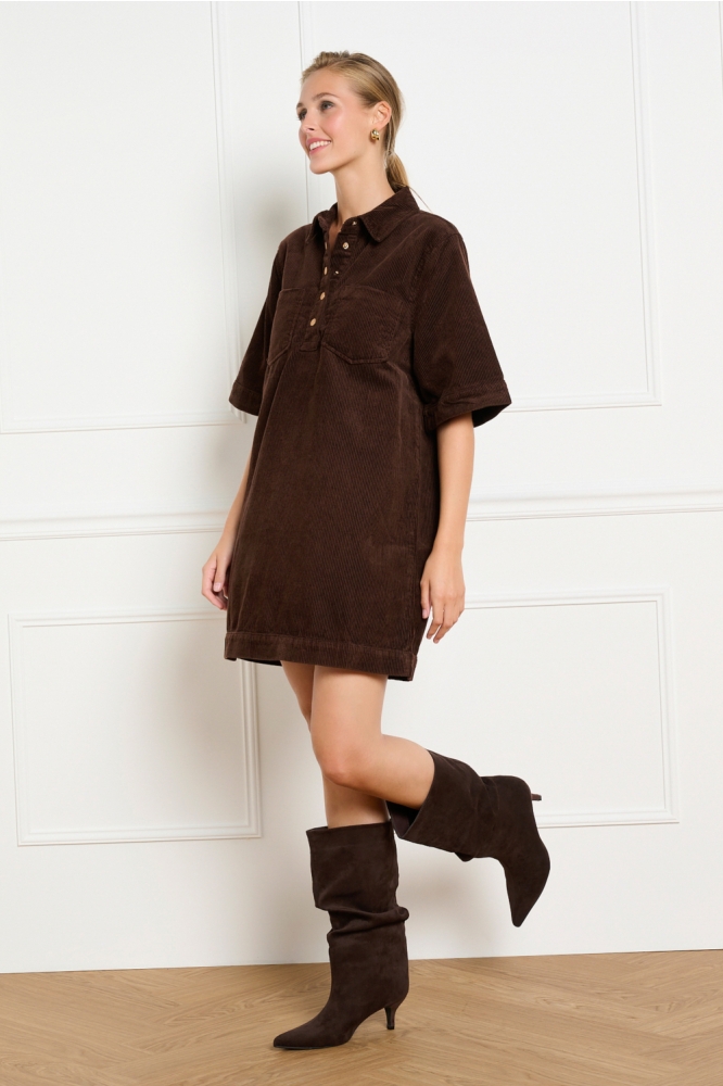 LolaLiza bruine dames jurk | Model