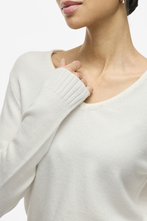 Vila witte dames trui | Close up