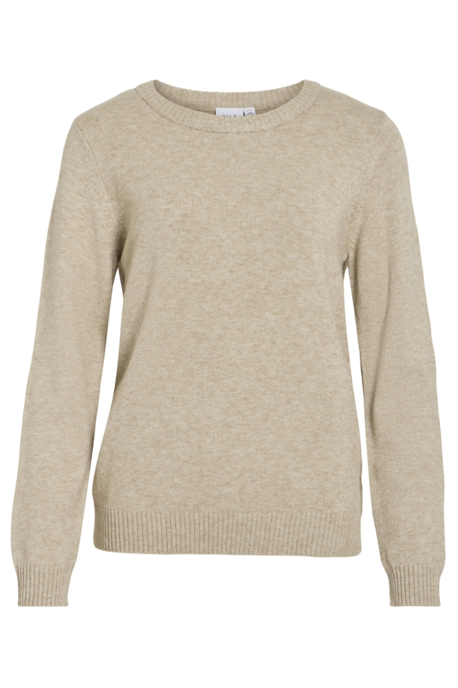 Vila beige dames trui | Vooraanzicht