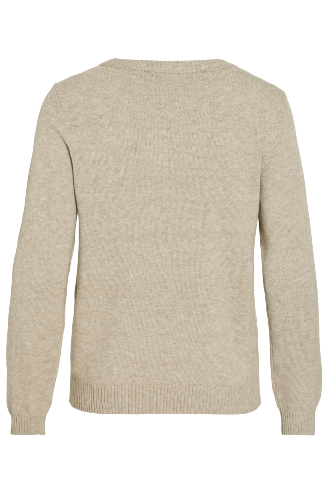 Vila beige dames trui | Achteraanzicht