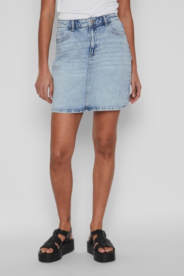 Vila VIKAJA JAF LBD DENIM SKIRT- NOOS 14084735 Light Blue Denim