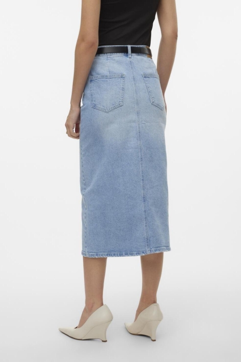 Vero Moda blauwe dames rok | Model achteraanzicht