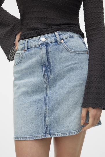 Vero Moda Rok VMTESSA HR SHORT DNM SKIRT MIX GA N 10301536 Light Blue Denim