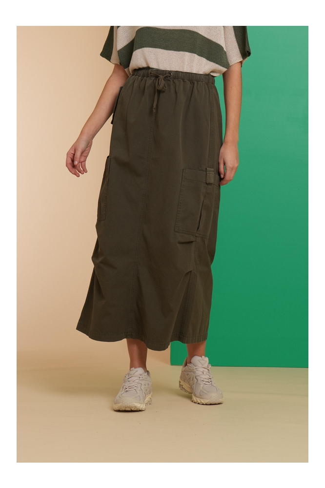 Geisha groene dames rok | Model vooraanzicht