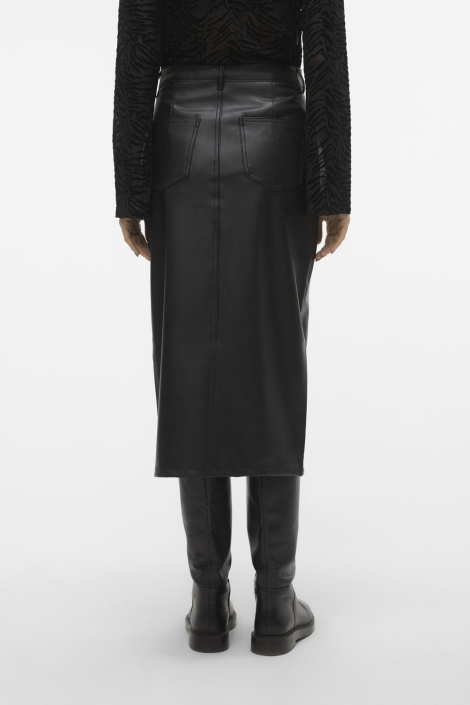 Vero Moda zwarte dames rok | Model achteraanzicht