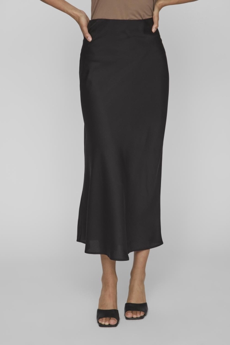 Vila zwarte dames rok | Model vooraanzicht