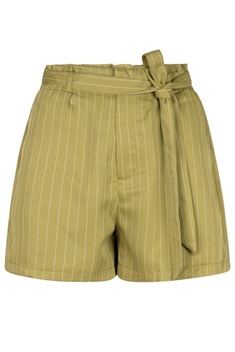 Lofty Manner groene dames korte broek | Vooraanzicht