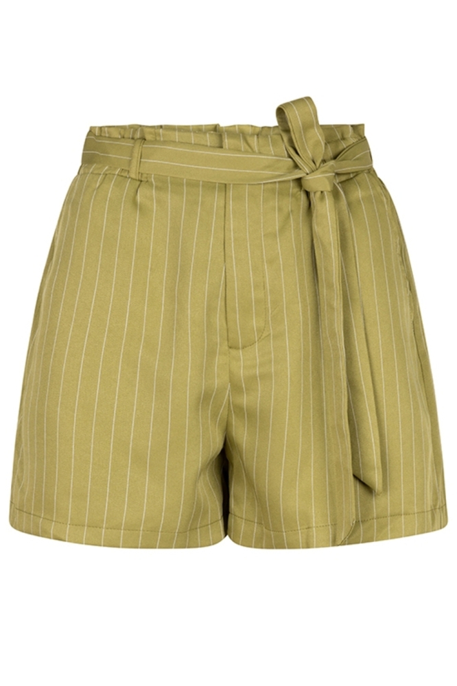 Lofty Manner groene dames korte broek | Vooraanzicht