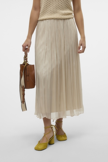 Vero Moda Rok VMVIPS NW ANKLE SKIRT WVN CE GA 10328017 PUMICE STONE