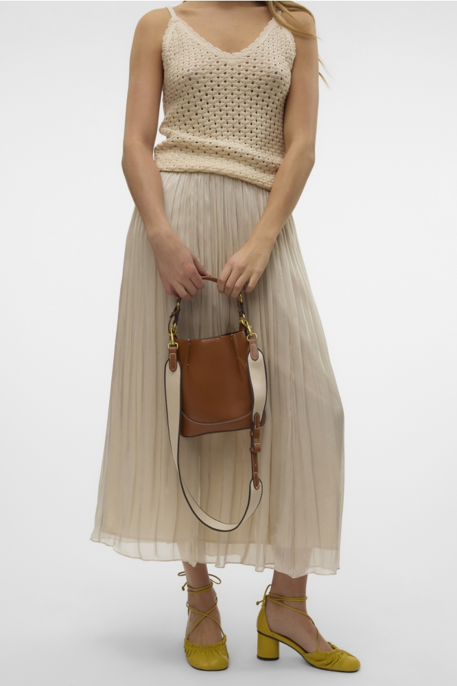 Vero Moda beige dames rok | Model vooraanzicht