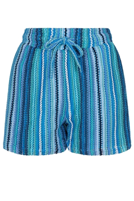 Lofty Manner blauwe dames korte broek | Vooraanzicht