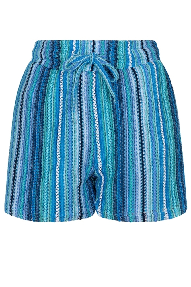 Lofty Manner blauwe dames korte broek | Vooraanzicht