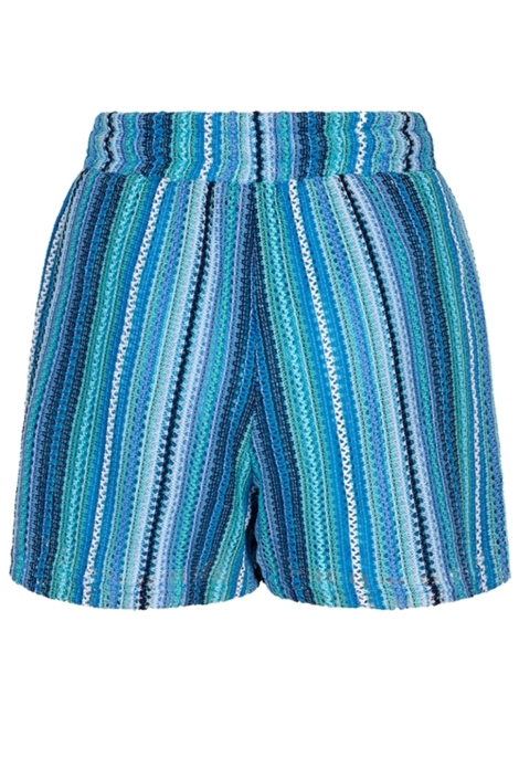 Lofty Manner blauwe dames korte broek | Achteraanzicht