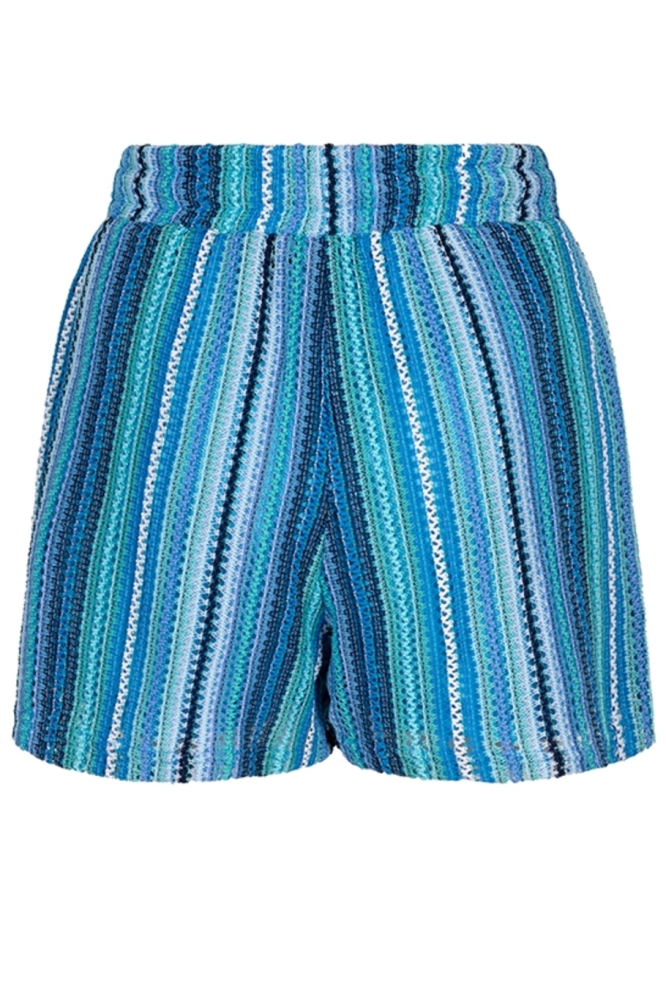 Lofty Manner blauwe dames korte broek | Achteraanzicht