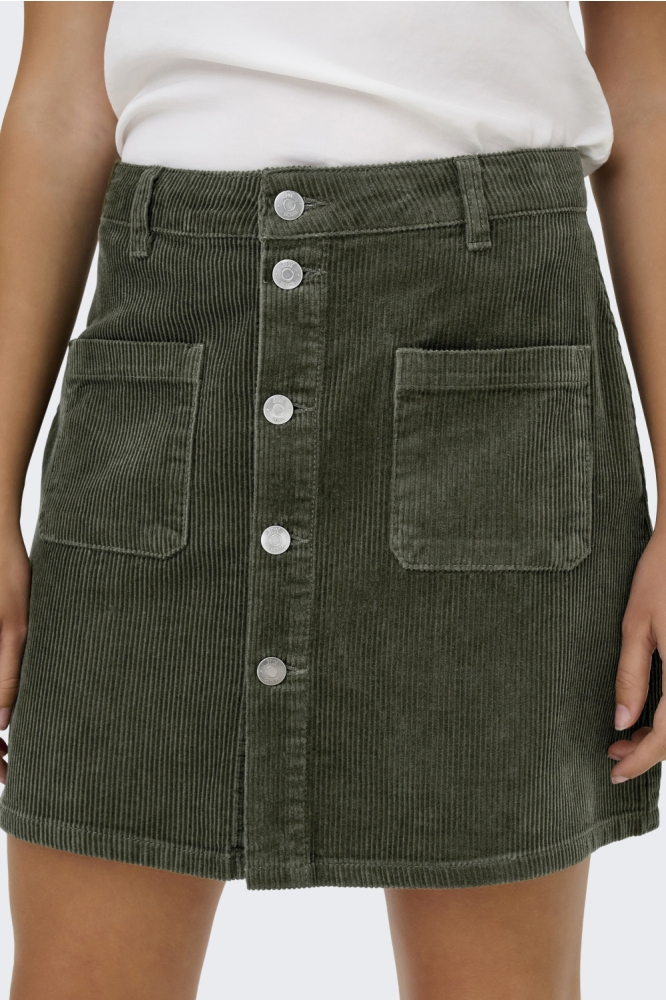 Jacqueline de Yong groene dames rok | Model vooraanzicht