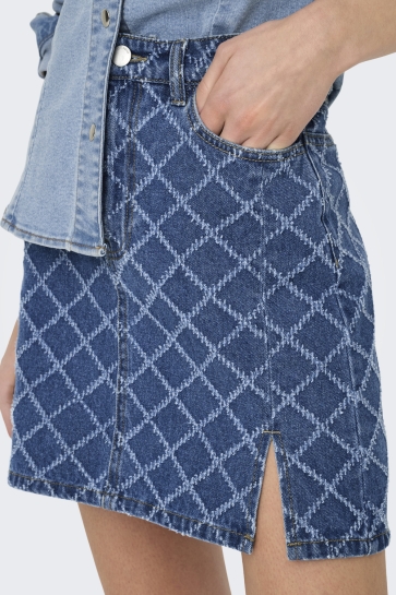 Jacqueline de Yong JDYEMILIE MIDWAIST SKIRT DNM MDB 15353307 Medium Blue Denim