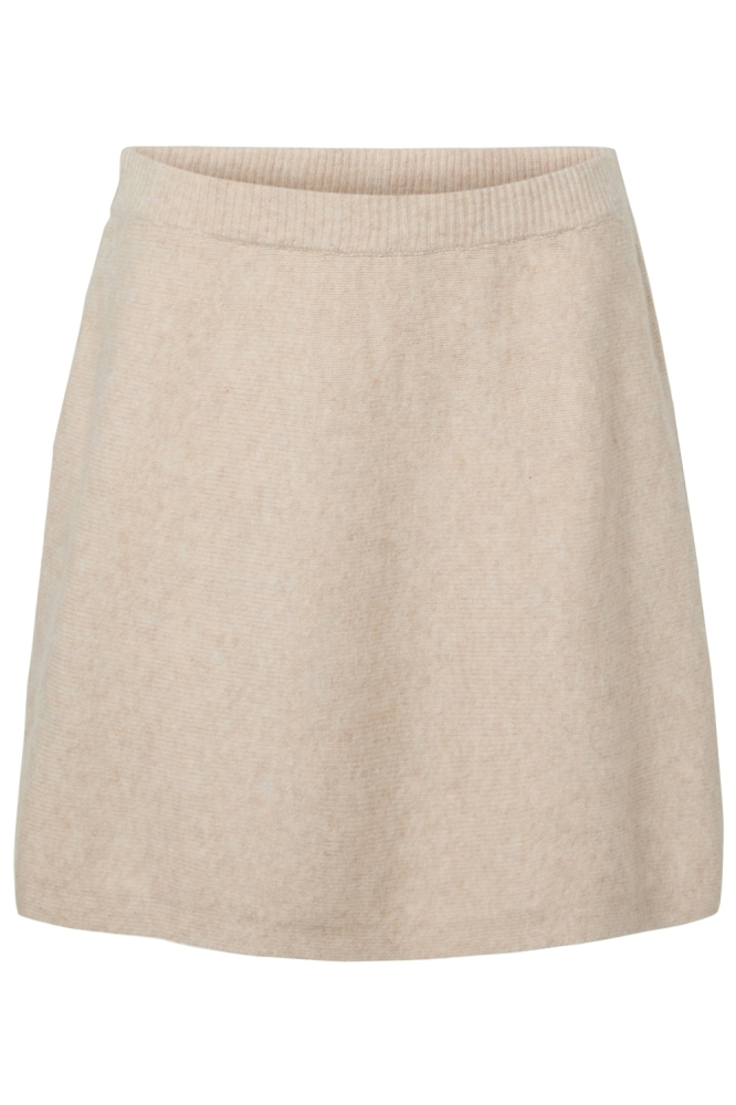 Pieces beige dames rok | Vooraanzicht