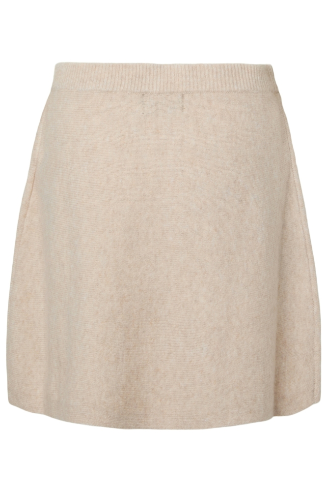 Pieces beige dames rok | Achteraanzicht
