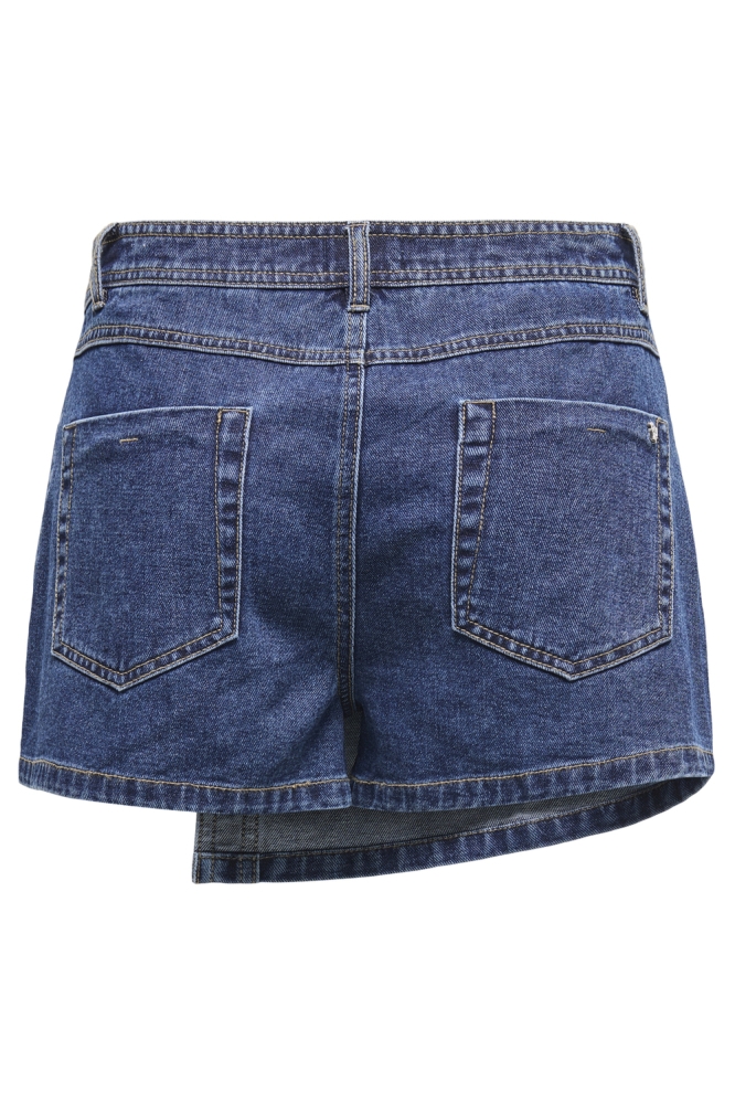 Only blauwe dames korte broek | Achteraanzicht