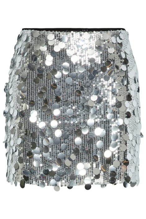 Pieces zilveren dames rok | Vooraanzicht