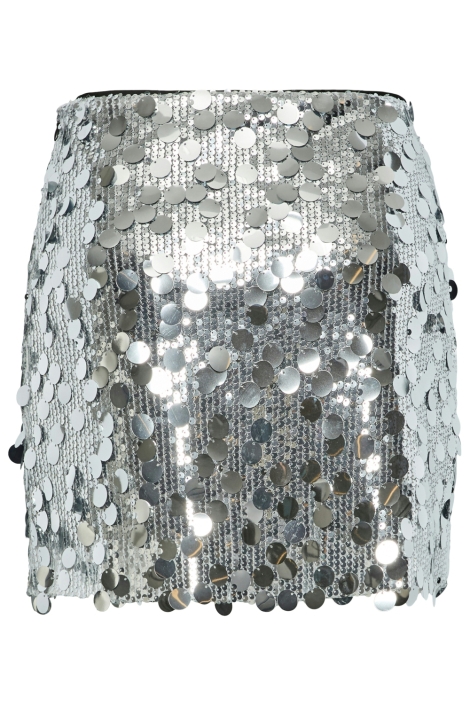 Pieces zilveren dames rok | Achteraanzicht