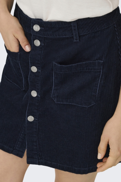 Jacqueline de Yong blauwe dames rok | Model vooraanzicht