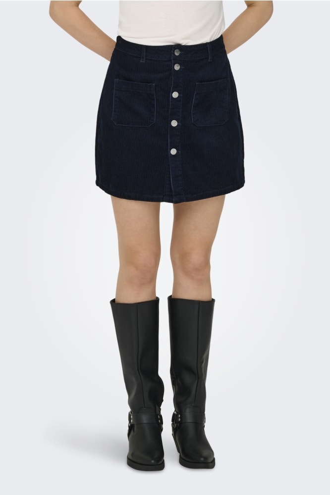 Jacqueline de Yong blauwe dames rok | Model vooraanzicht