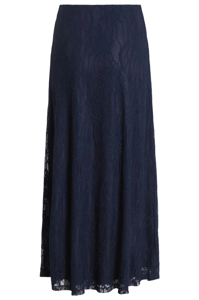 Vila blauwe dames rok | Achteraanzicht