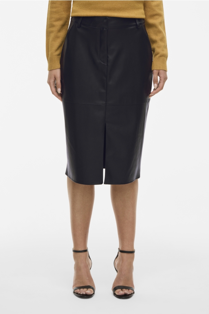 Vila zwarte dames rok | Model vooraanzicht