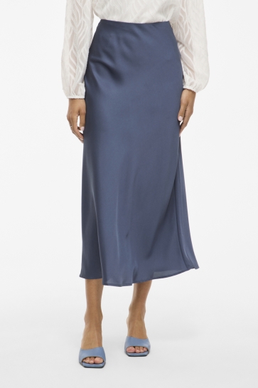 Vila VIELLETTE HW MIDI SKIRT - NOOS 14084182 VINTAGE INDIGO