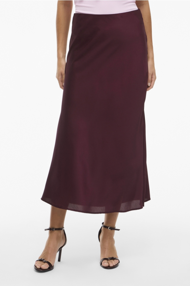 Vila bordeaux dames rok | Model vooraanzicht