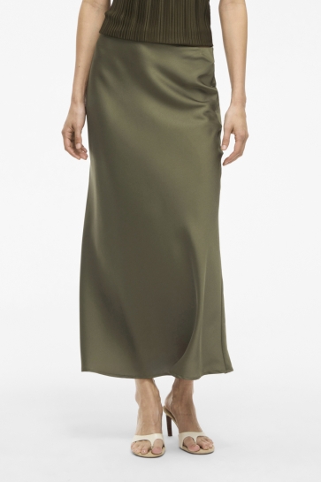 Vila VIELLETTE HW MIDI SKIRT - NOOS 14084182 DUSTY OLIVE